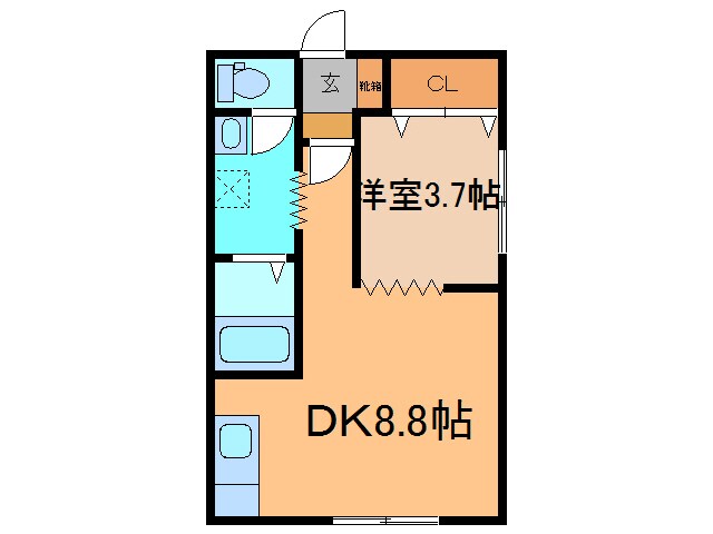 パリエ203の物件間取画像