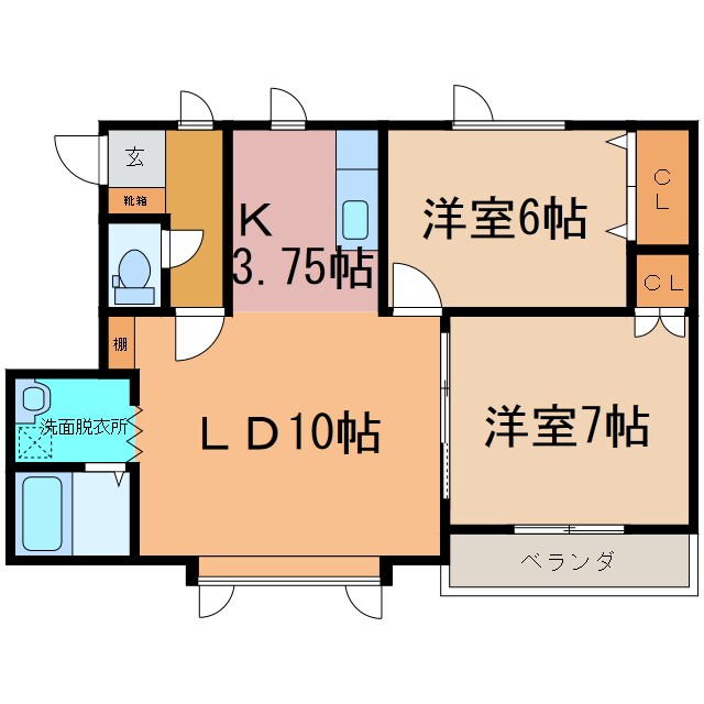 フローラ仲町の物件間取画像