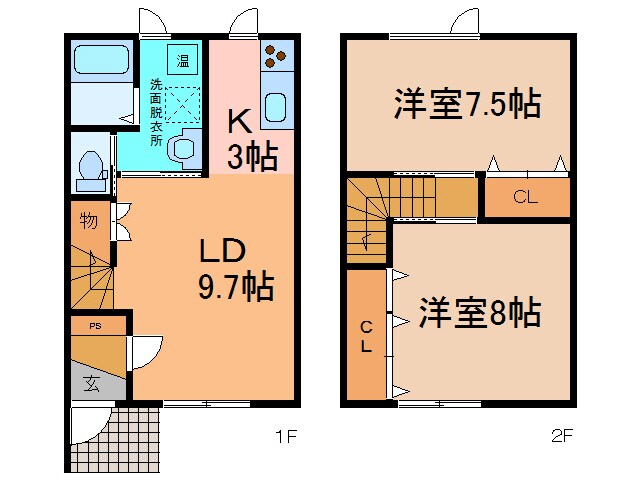 光陽マンション7丁目E棟(東側)の物件間取画像