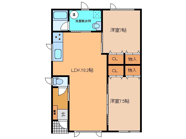 TOWN豊成の物件間取画像