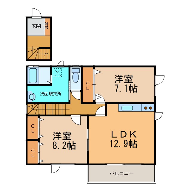 聖Sハウスの物件間取画像