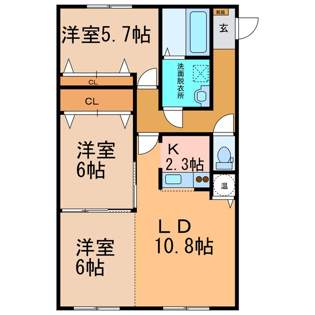 アビタあかしやⅡの物件間取画像