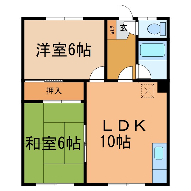 コーポ太陽の物件間取画像