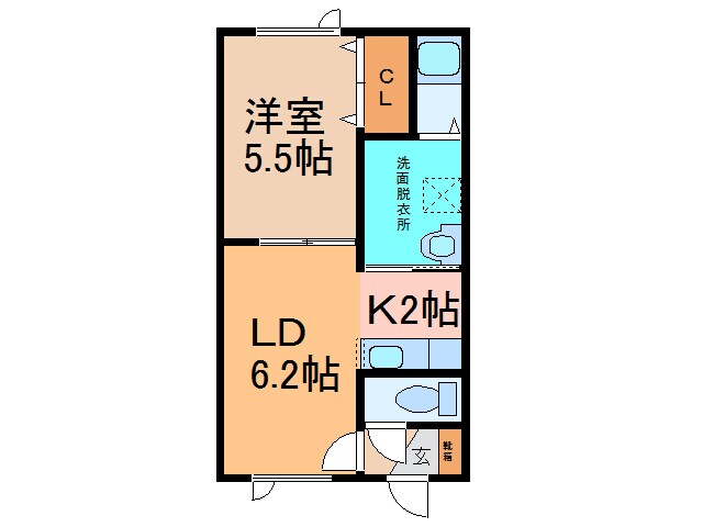 コーポディンの物件間取画像
