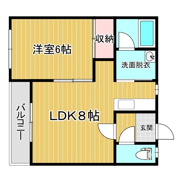 コーポリビエールの物件間取画像