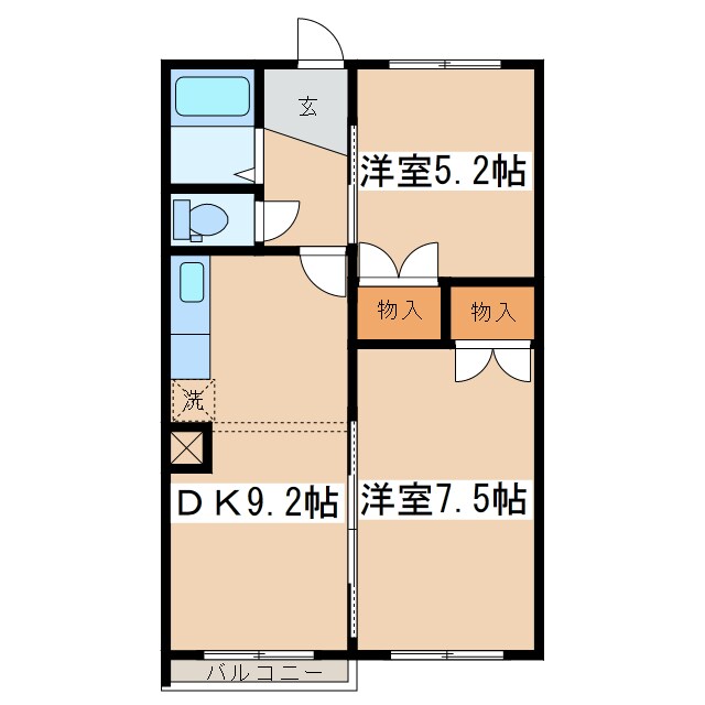 Ｑ46コーポラスの物件間取画像