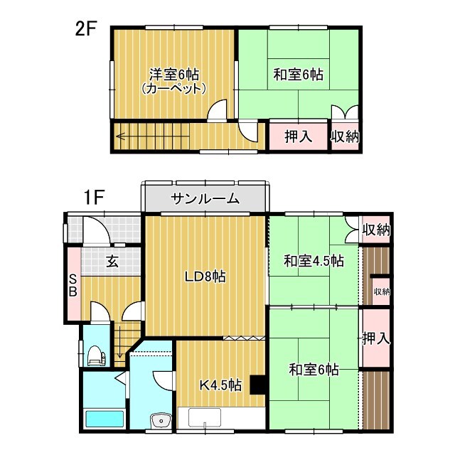 興津2丁目1-6借家の物件間取画像
