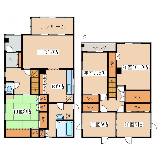 住之江町12-8貸家の物件間取画像