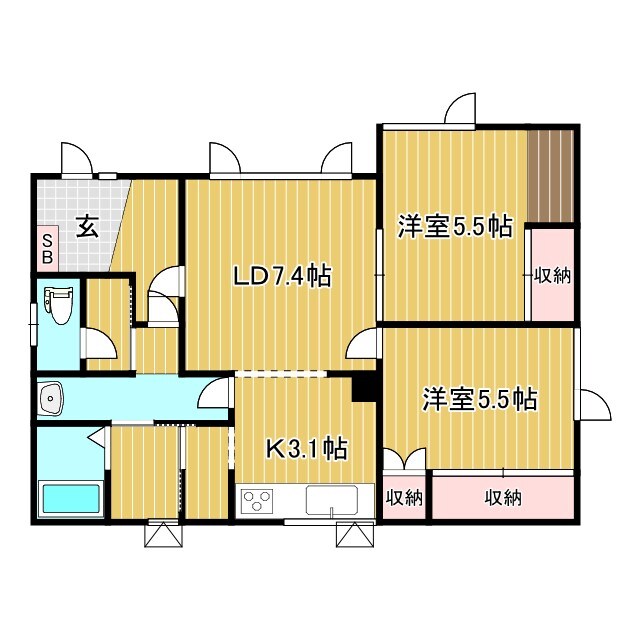 新栄町平屋の物件間取画像