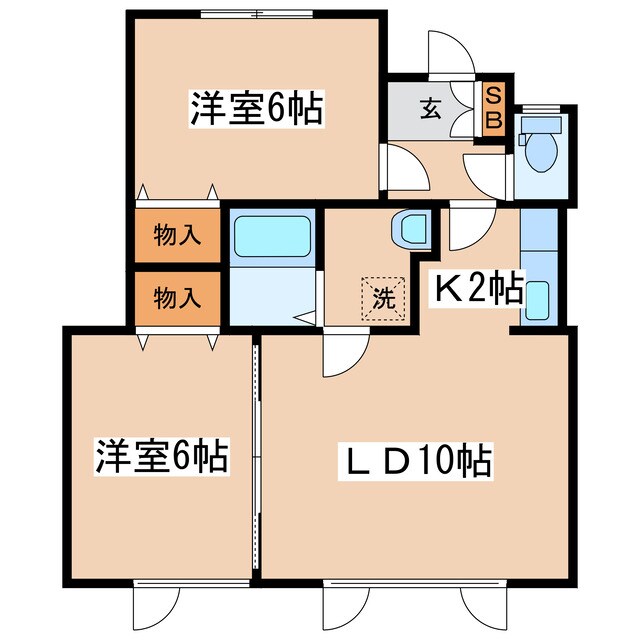 ハイツカネミⅡの物件間取画像
