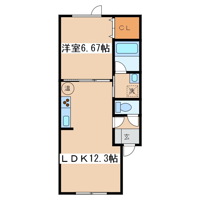 クレイトンハウスＫの物件間取画像