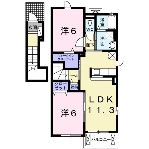 ポラリスⅡの物件間取画像