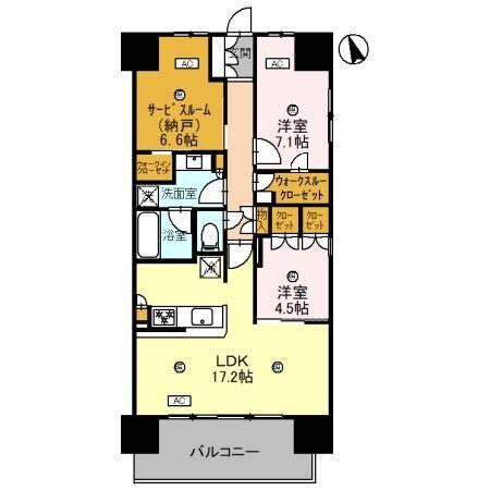ウエリス姫路の物件間取画像