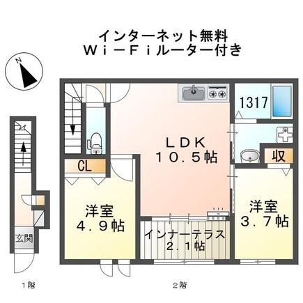 コントレイル糸引の物件間取画像