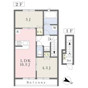 リュッケ御立中の物件間取画像