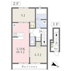 リュッケ御立中の物件間取画像