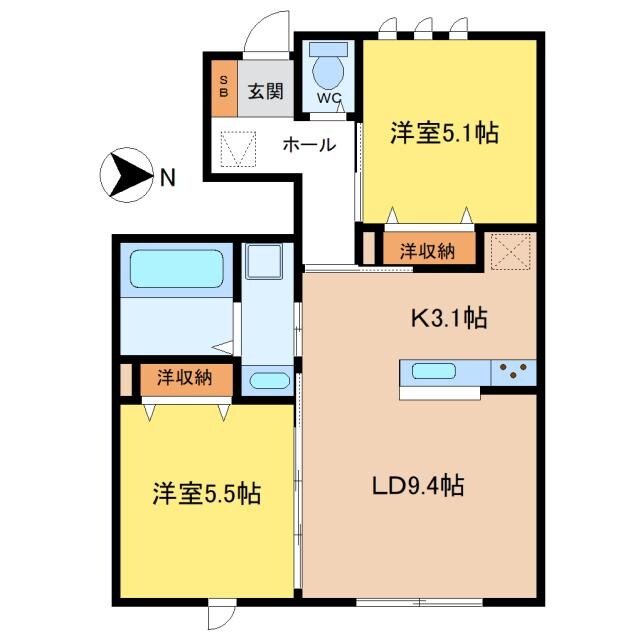 フルーレMの物件間取画像