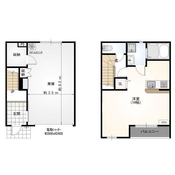 ガレージレガートの物件間取画像
