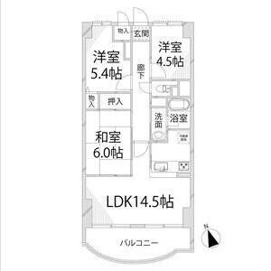 手柄アートスカイハイツの物件間取画像