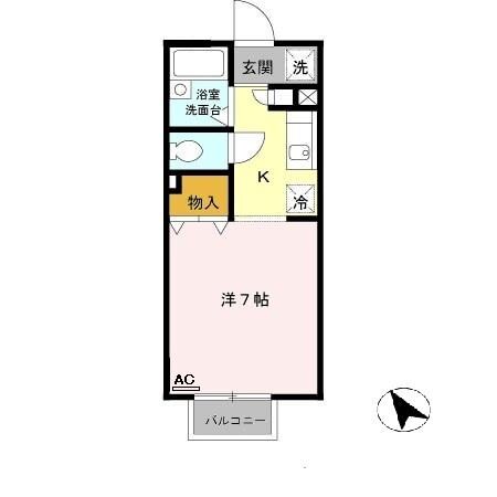 パセオ姫路Ⅱの物件間取画像