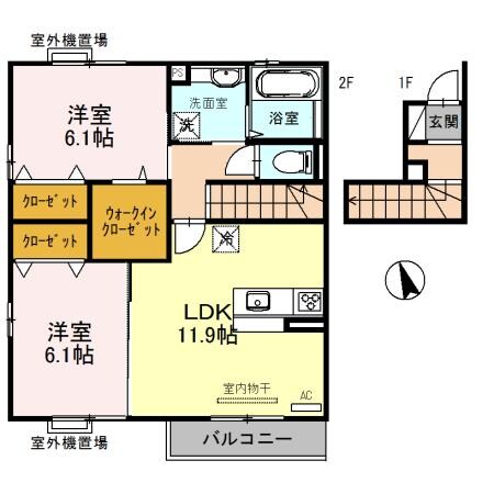 ジャルダン亀山の物件間取画像
