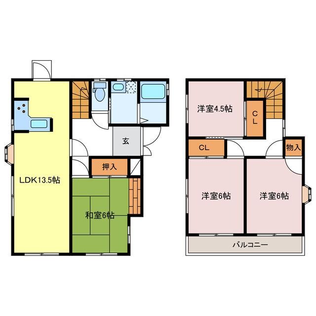 四郷町見野戸建の物件間取画像