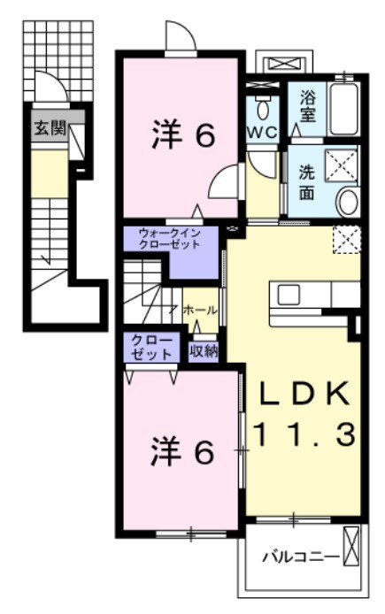 シーズンズ　コンフォートⅡの物件間取画像