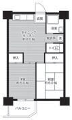 ビレッジハウス泉北栂タワー1号棟 (1221号室)の物件間取画像