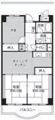 ビレッジハウス芝浦タワー1号棟 (1001号室)の物件間取画像