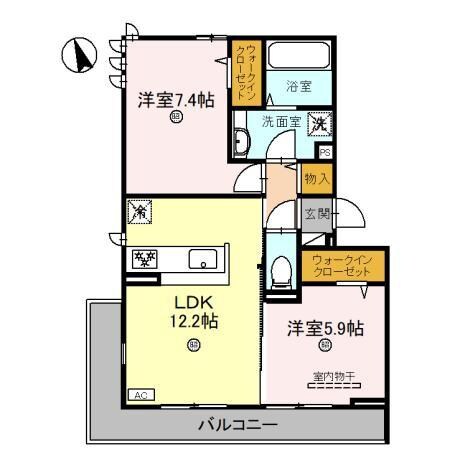 Avancee鳳　B棟の物件間取画像