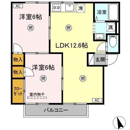 クレールパストラル　N棟の物件間取画像