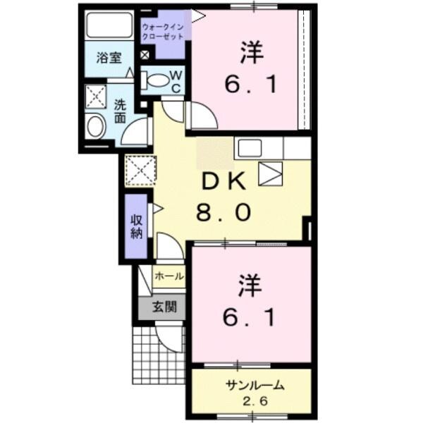 米子駅 バス35分  弓ヶ浜下車：停歩7分 1階の物件間取画像