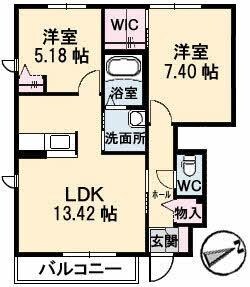 アメージングコートの物件間取画像