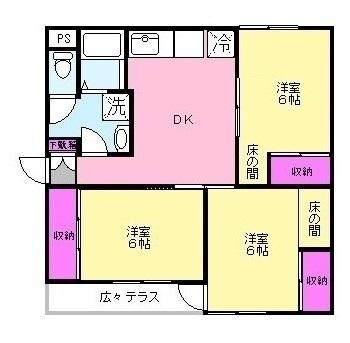 センチュリーヒルズ椎津C棟の物件間取画像