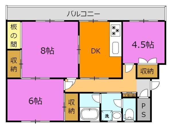 レインボーハウス有秋台西Ｃ35棟の物件間取画像