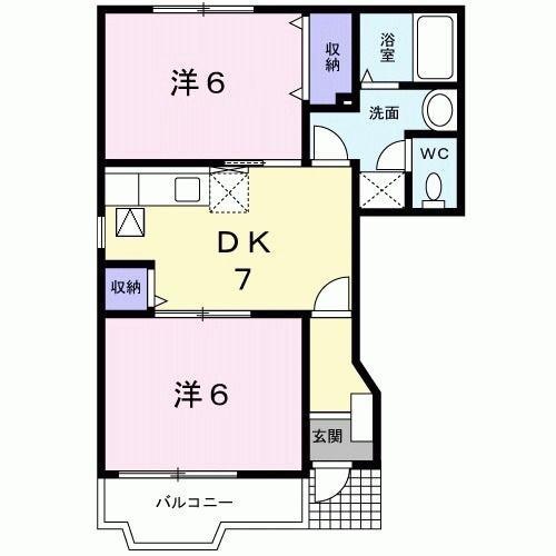 アンソレイエＡの物件間取画像