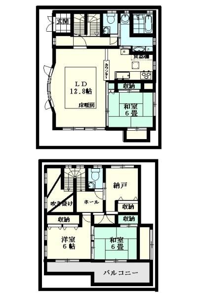 八潮貸家の物件間取画像