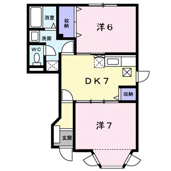 グリーンコート東館　Ｂの物件間取画像