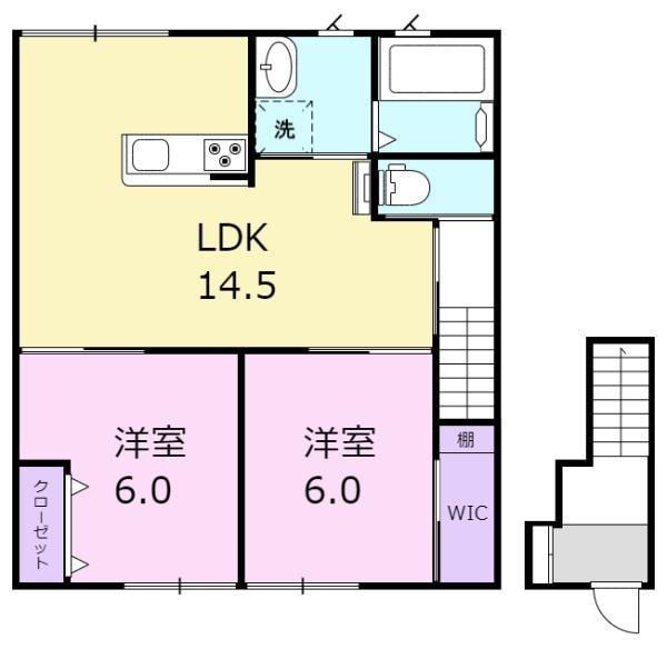 大泉駅 徒歩25分 2階の物件間取画像