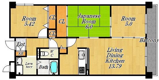 グリーンサイド鶴見の物件間取画像