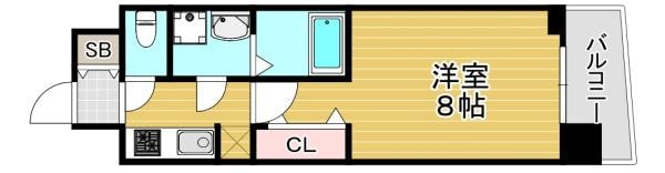 エスライズ本町東の物件間取画像