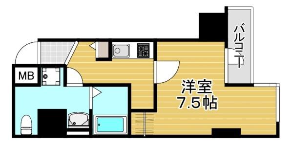 レジュールアッシュ谷町の物件間取画像