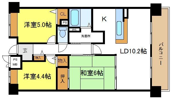 アレフ長吉の物件間取画像