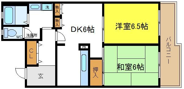 エステート南平野の物件間取画像