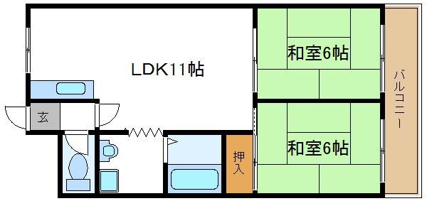 メゾンカタケの物件間取画像