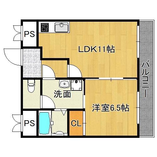 グロースハイツ菱屋西２の物件間取画像