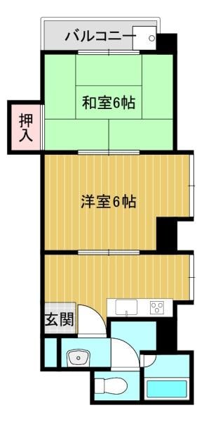 北畠駅 徒歩5分 3階の物件間取画像