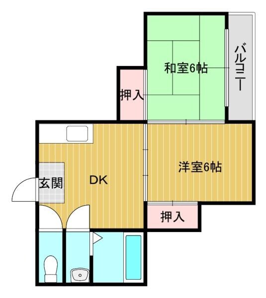 新加美駅 徒歩6分 5階の物件間取画像