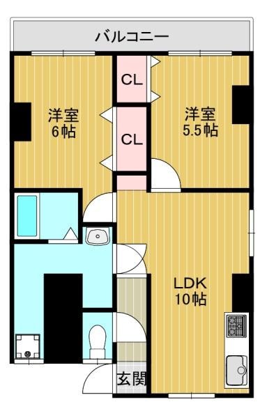 田辺フジタビルの物件間取画像