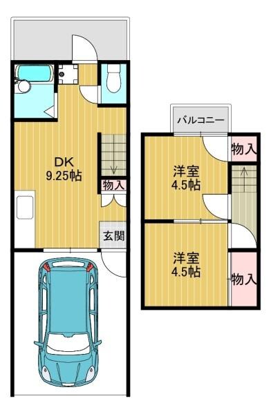 八尾駅 徒歩12分の物件間取画像